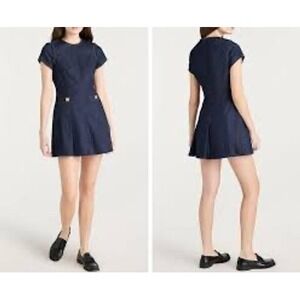 Cinq a Sept Denim Nova Dress Indigo Wash Short Brand New